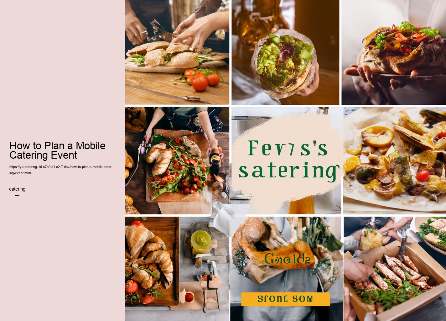 How to Plan a Mobile Catering Event